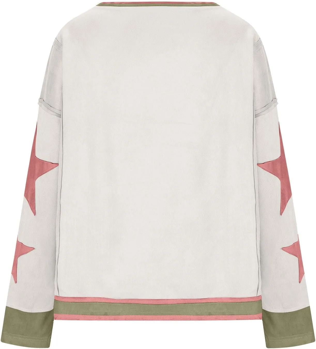 Oversized Graphic Sweatshirt for Women Y2k Long Sleeve Drop Shoulder Star Sweatshirts Trendy 2024 Fall Fashion