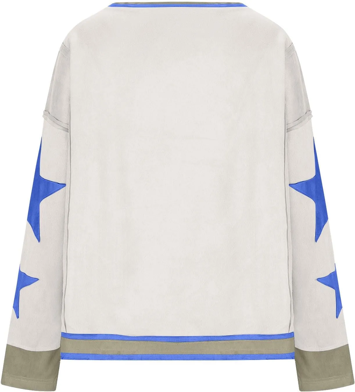 Oversized Graphic Sweatshirt for Women Y2k Long Sleeve Drop Shoulder Star Sweatshirts Trendy 2024 Fall Fashion