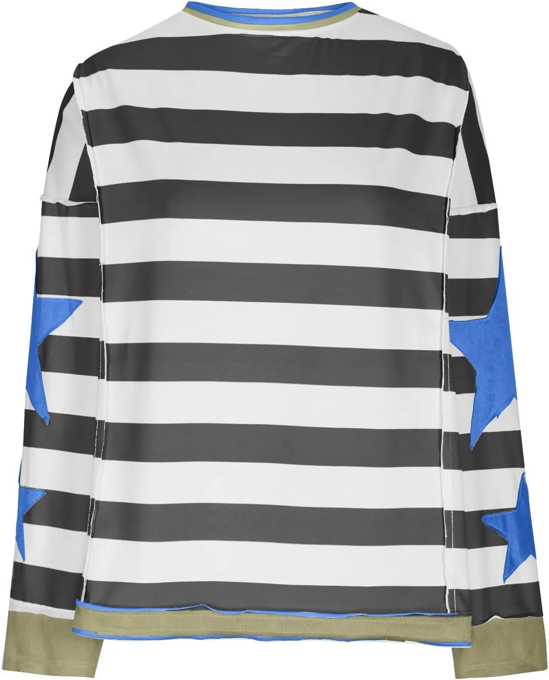 Oversized Graphic Sweatshirt for Women Y2k Long Sleeve Drop Shoulder Star Sweatshirts Trendy 2024 Fall Fashion