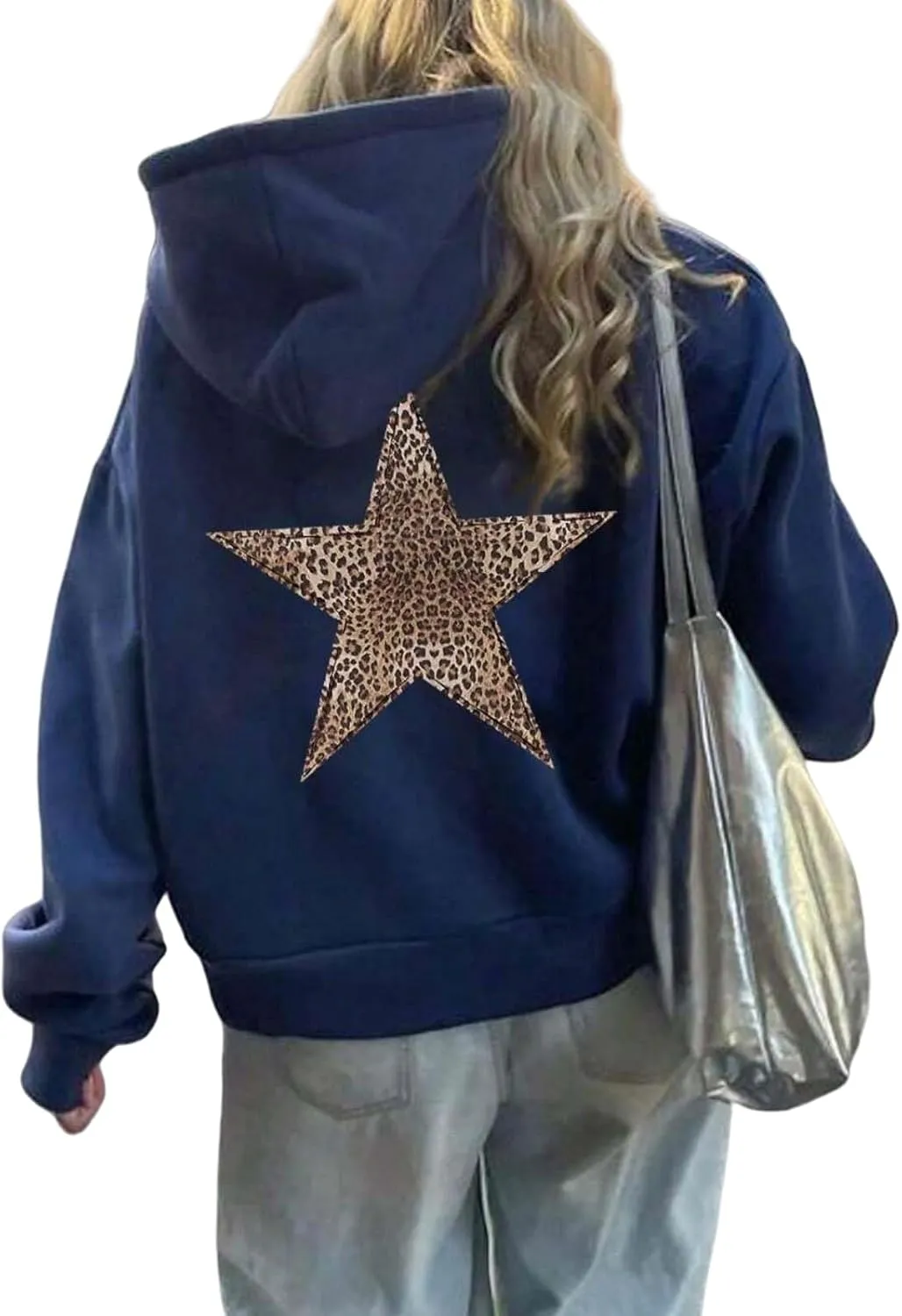 Oversized Hoodies for Women Graphic Leopard Graphic Sweatshirts Casual Y2K Long Sleeve Hooded Pullovers