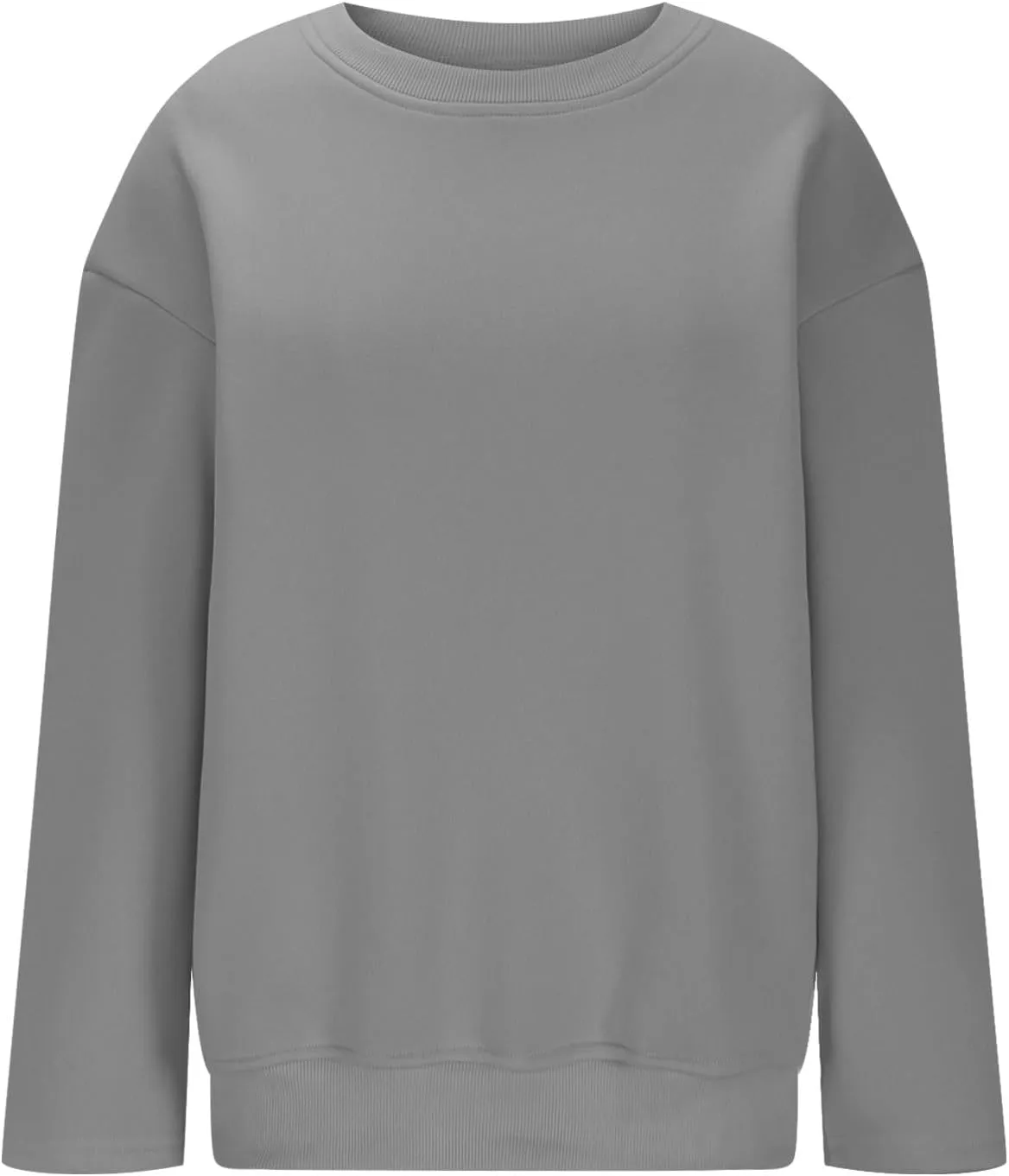Oversized Pullover Sweatshirt for Women, Crew Neck Long Sleeve Sweatshirts Fall Fashion Outfits for Women 2024