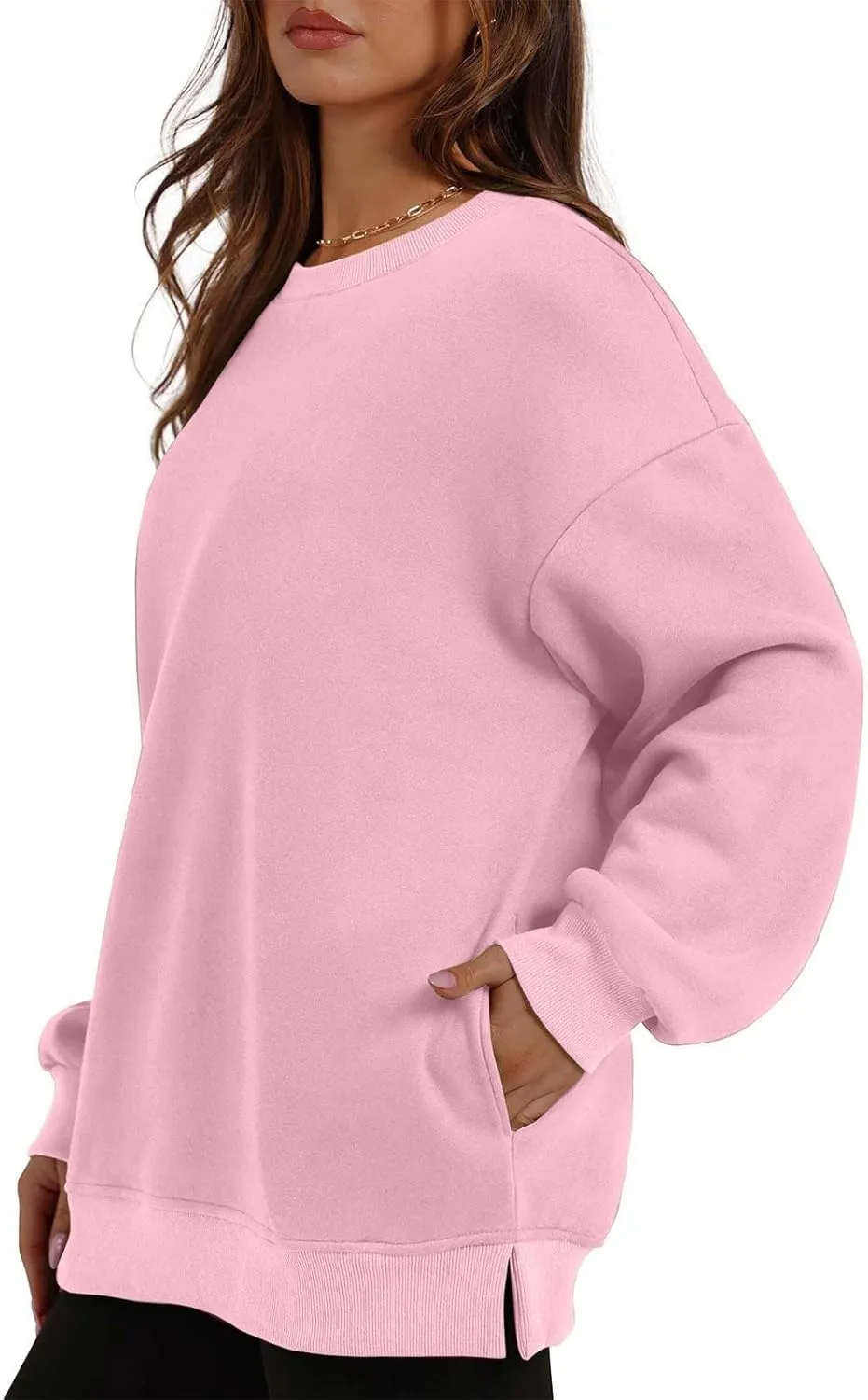 Oversized Sweatshirt for Women Long Sleeve Crewneck Hoodies 2024 Preppy Pullover Top Trendy Fall Outfits