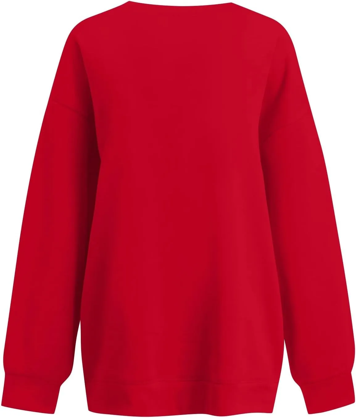 Oversized Sweatshirt For Women Plus Size Hoodies Trendy V Neck Long Sleeve Winter Clothes Drop Shoulder Pullover
