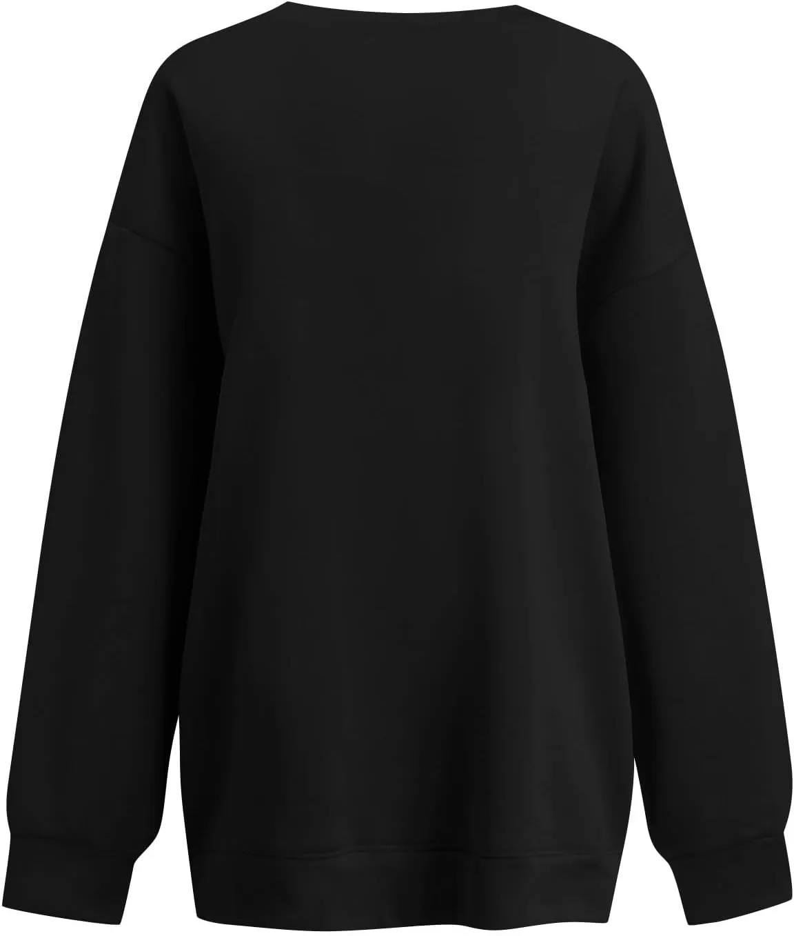 Oversized Sweatshirt For Women Plus Size V Neck Long Sleeve Drop Shoulder Pullover Hoodies Trendy Winter Clothes