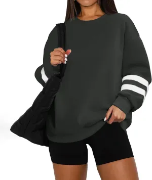Oversized Sweatshirt For Women Trendy Hoodie Pullover Crewneck Long Sleeve Solid Fall Winter Clothes 2024