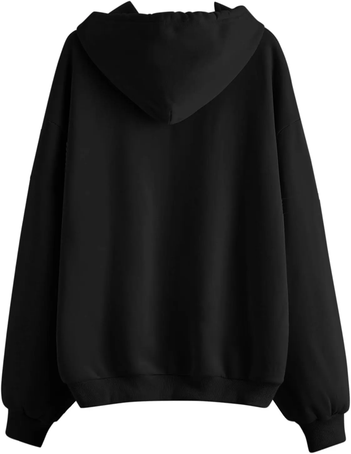 Oversized Womens Sweatshirts Half Zip Pullover Teen Girls Fall Casual Loose Solid Long Sleeve Hooded Sweatshirts Y2k Clothes