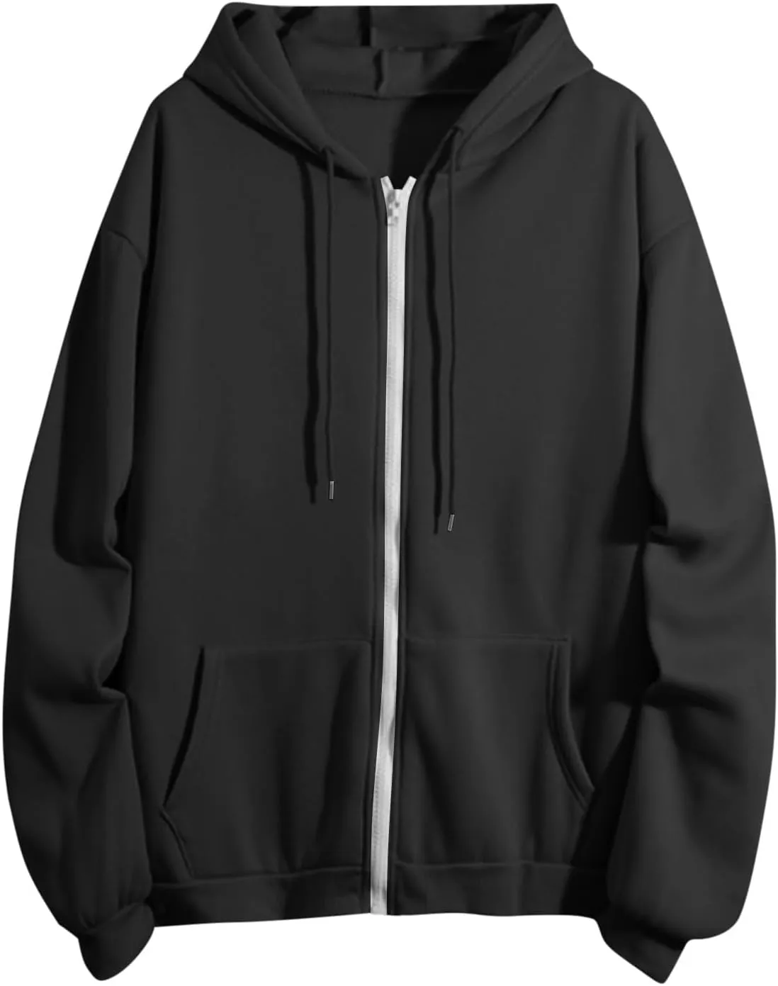 Oversized Zip Up Hoodie for Women Fall Y2k Jacket Fleece Long Sleeve Sweatshirt with Pocket Fashion Clothes 2024