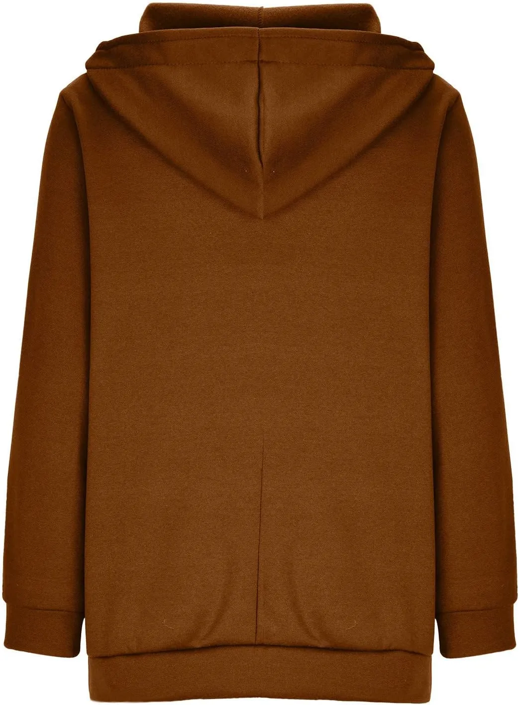 Oversized Zipper Hooded Jackets for Women Plus Size Casual Fleece Long Sleeve Hoodie Sweatshirts with Pocket S-5XL