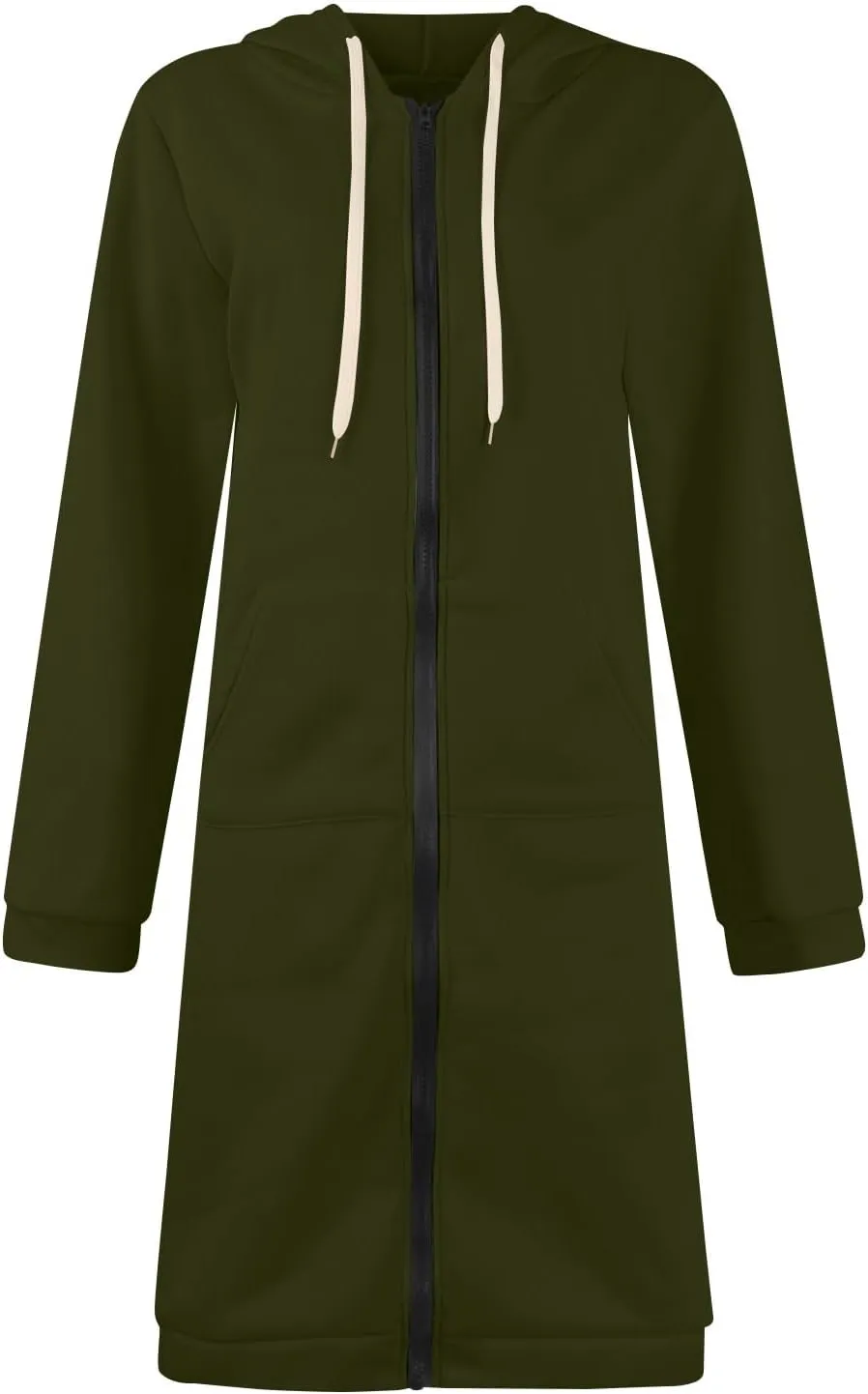 Palaver Long Hoodies for Women oversized Zipper Hooded Jacket Winter Lightweight Fall Casual Sweatshirts with Pockets