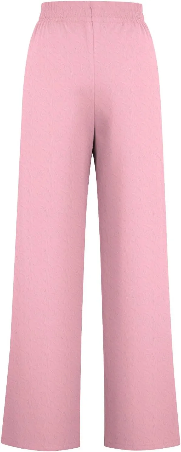 Palazzo Pants for Women Straight Wide Leg Pants Drawstring High Waist Trousers Spring Fashion Lounge Pants with Pocket