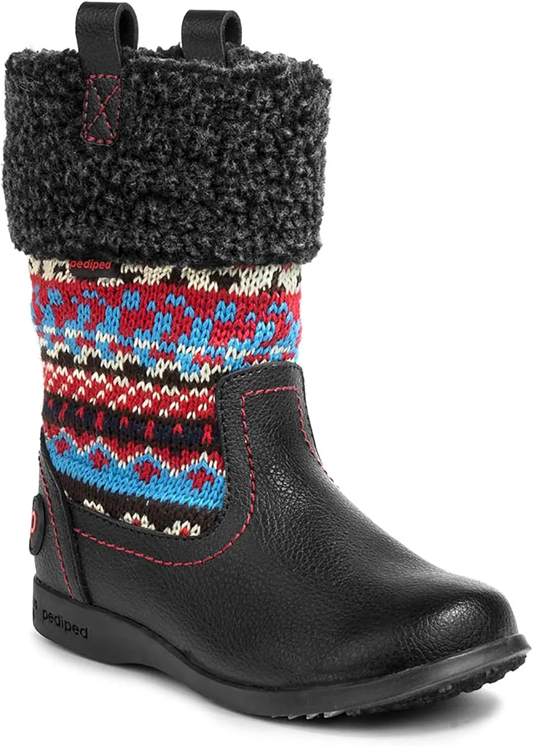 pediped Flex Kacie Fashion Boot (Infant/Toddler/Little Kid/Big Kid),Black,25 EU(8.5 E US Toddler)