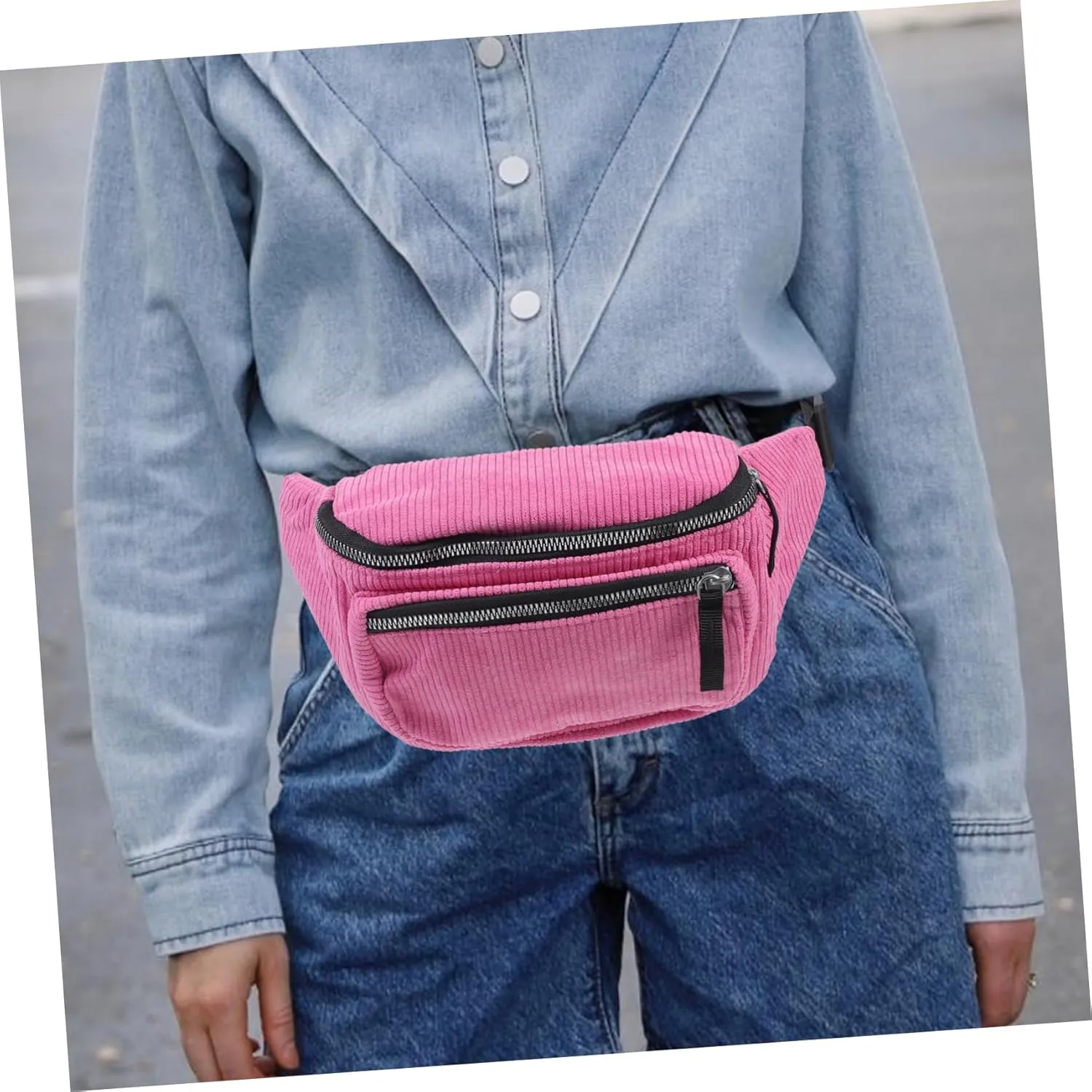 Portable Waist Bag for Women Stylish Crossbody Chest Bag Fanny Pack Phone Wallet Id Sunglasses Pocket