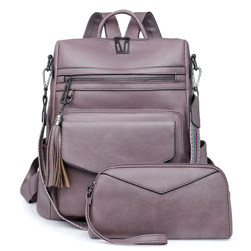 Premium Leather Women's Backpack with Gift Bag