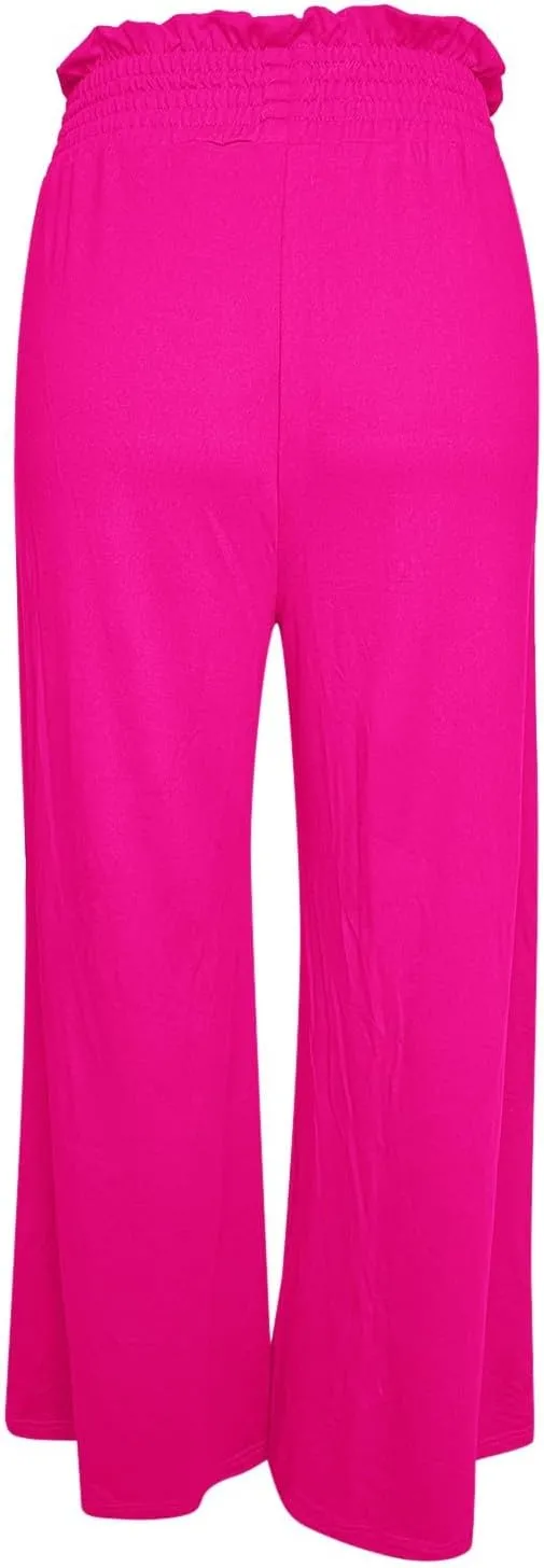 PTOLOCIF Cotton Linen Pants for Women Wide Leg Pants Casual Loose Drawstring Pant Summer Palazzo Harem Trousers with Pockets