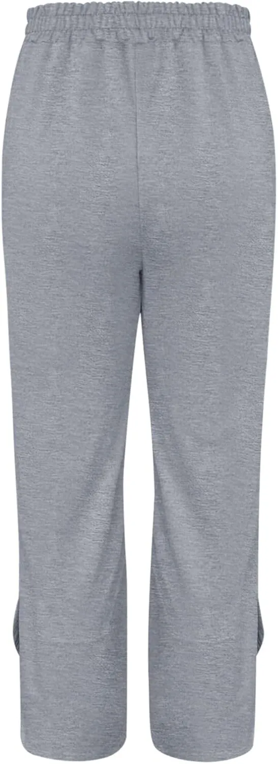 PTOLOCIF Cotton Linen Pants Women Summer Drawstring Elastic Waist Pants Wide Leg Cropped Lounge Trousers with Pockets
