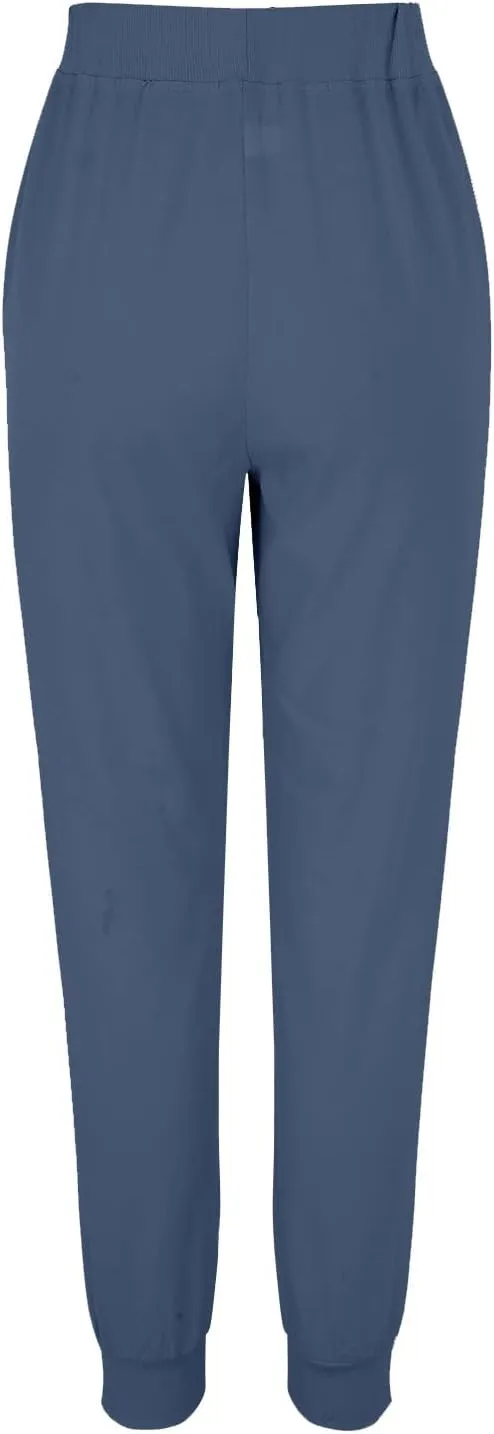 PTOLOCIF Cotton Linen Pants Women Wide Straight Leg Pants Baggy Elastic Waist Pant Summer Loose Fit Trousers with Pockets