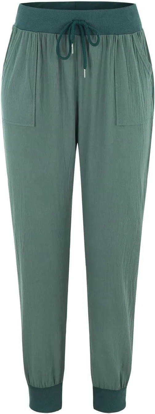 PTOLOCIF Women's Cotton Linen Pants Summer Baggy Boho Casual Palazzo Pants Wide Leg Long Lounge Trousers with Pockets