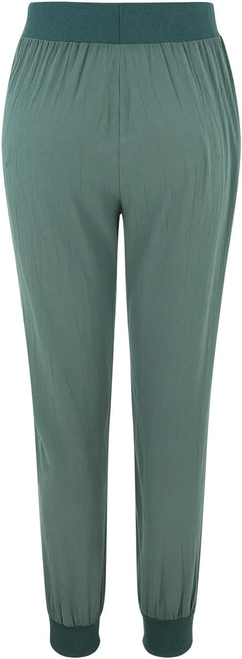 PTOLOCIF Women's Cotton Linen Pants Summer Baggy Boho Casual Palazzo Pants Wide Leg Long Lounge Trousers with Pockets