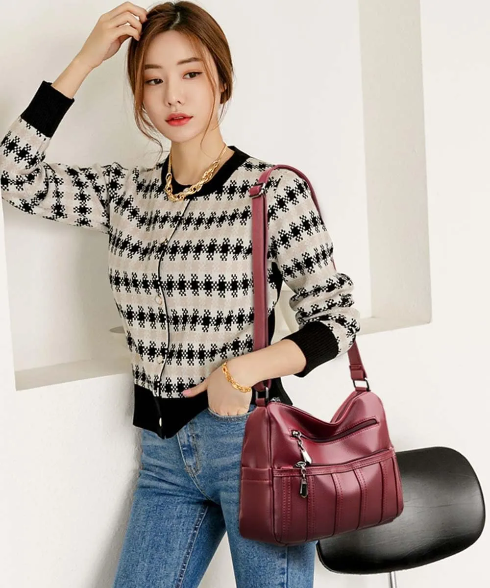 Purses for Women,Soft PU Leather Shoulder Bags Designer Handbags Ladies Hobo Bag, Crossbody Purse Pocketbooks
