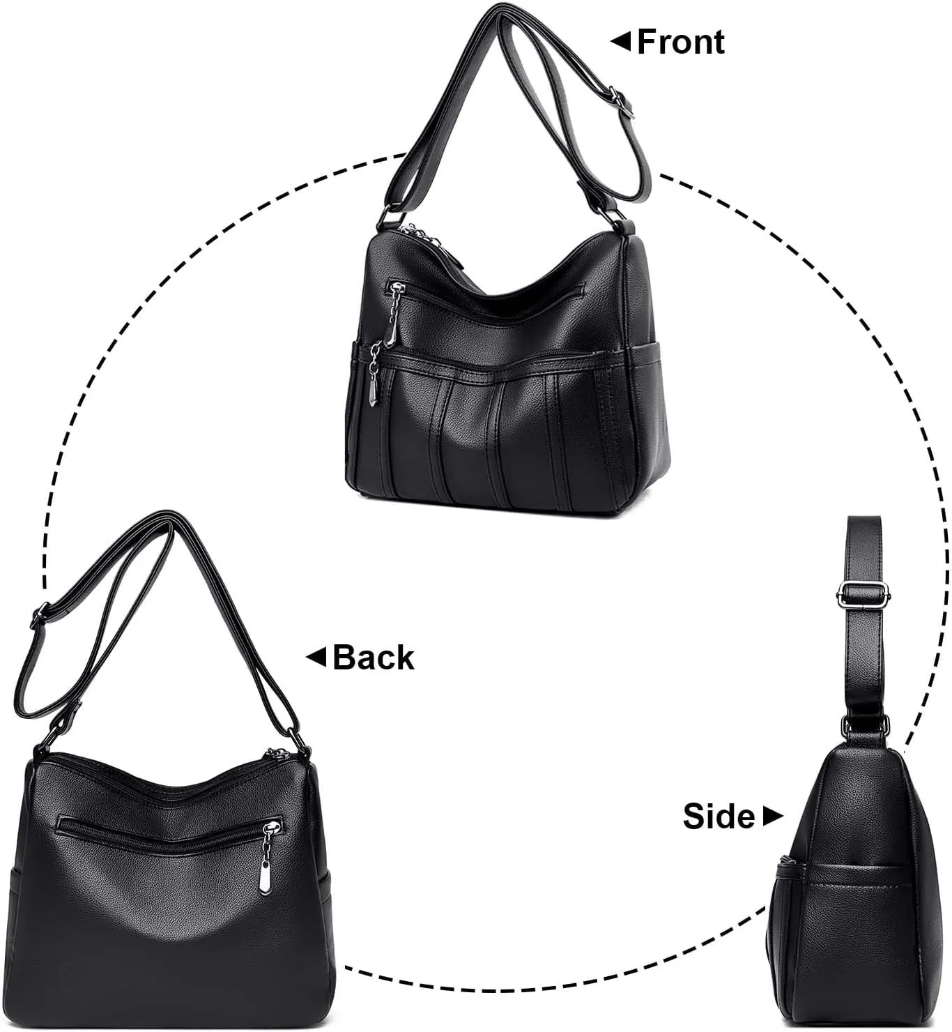 Purses for Women,Soft PU Leather Shoulder Bags Designer Handbags Ladies Hobo Bag, Crossbody Purse Pocketbooks