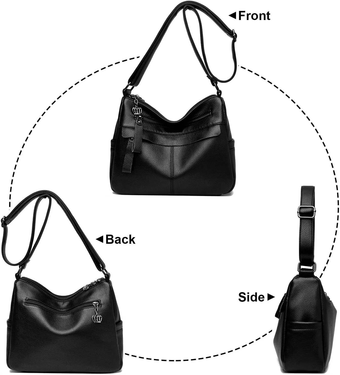 Purses for Women,Soft PU Leather Shoulder Bags Designer Handbags Ladies Hobo Bag, Crossbody Purse Pocketbooks