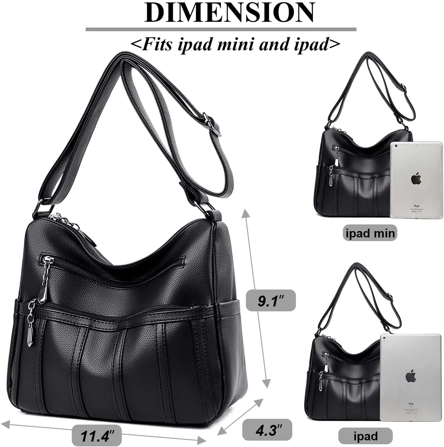 Purses for Women,Soft PU Leather Shoulder Bags Designer Handbags Ladies Hobo Bag, Crossbody Purse Pocketbooks