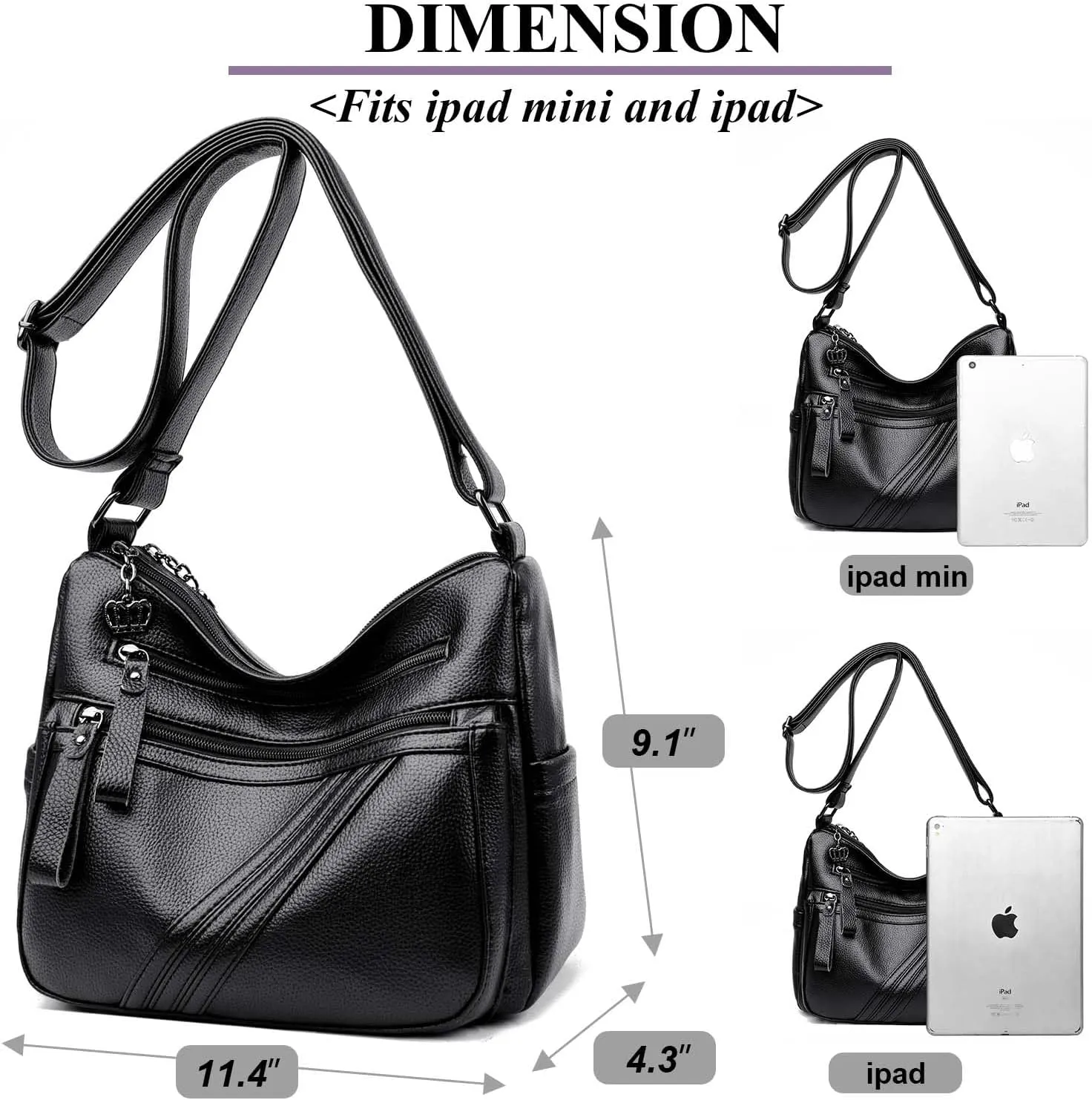Purses for Women,Soft PU Leather Shoulder Bags Designer Handbags Ladies Hobo Bag, Crossbody Purse Pocketbooks