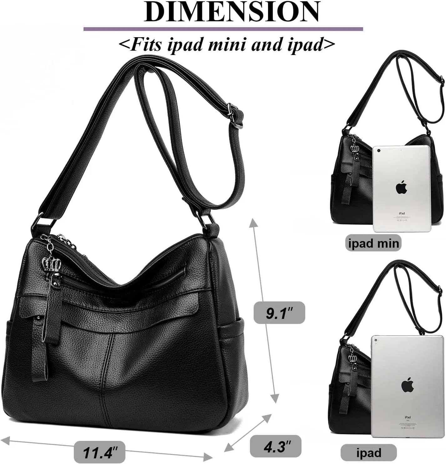 Purses for Women,Soft PU Leather Shoulder Bags Designer Handbags Ladies Hobo Bag, Crossbody Purse Pocketbooks