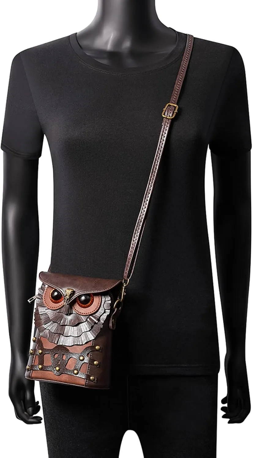 Renaissance Messenger Bag, Medieval Steampunk Goth Messenger Satchel Bag, Pirate Coin Small Pouch for Ren Faire