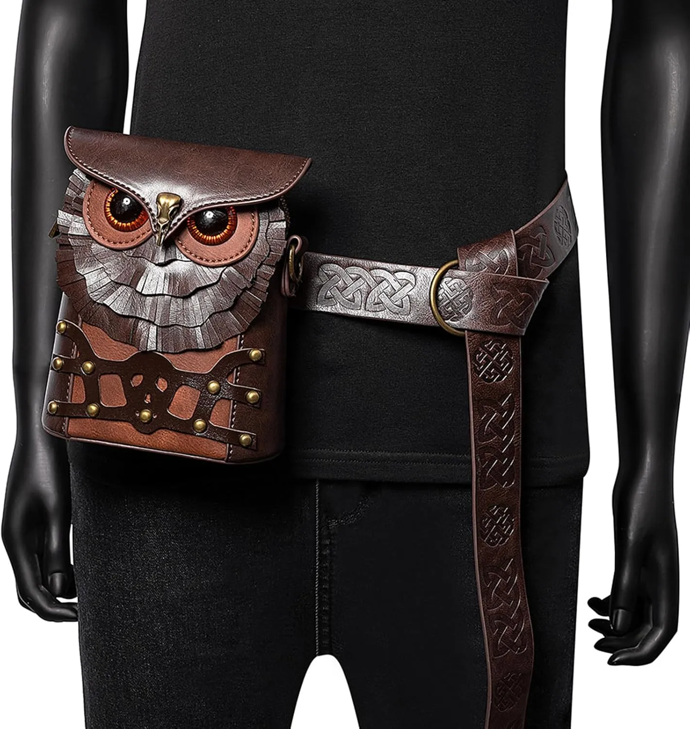 Renaissance Messenger Bag, Medieval Steampunk Goth Messenger Satchel Bag, Pirate Coin Small Pouch for Ren Faire