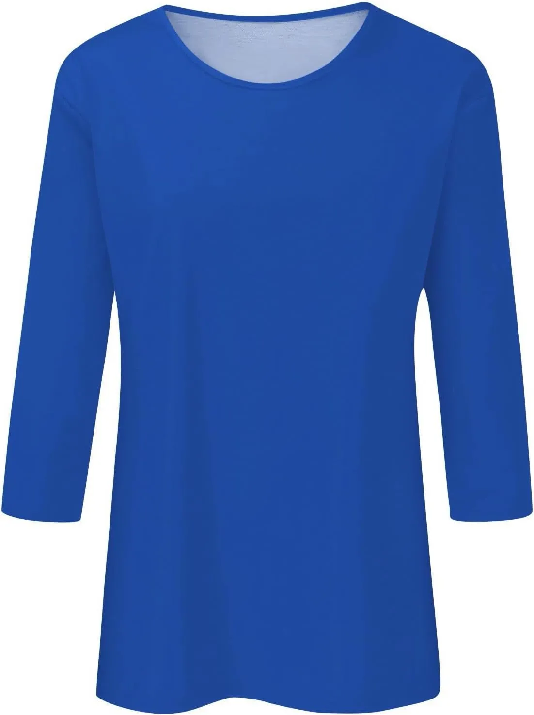 Segaven 3/4 Length Sleeve Womens Tops Trendy Solid Color Crewneck T Shirts Summer Basic Tunic Tees Casual Dressy Blouses