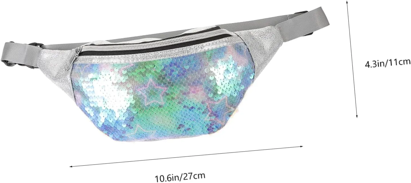 Sequin Fanny Pack Bag Fashion Casual Chest Bag Sequins Waist Pouch Outdoor Girls Fashion