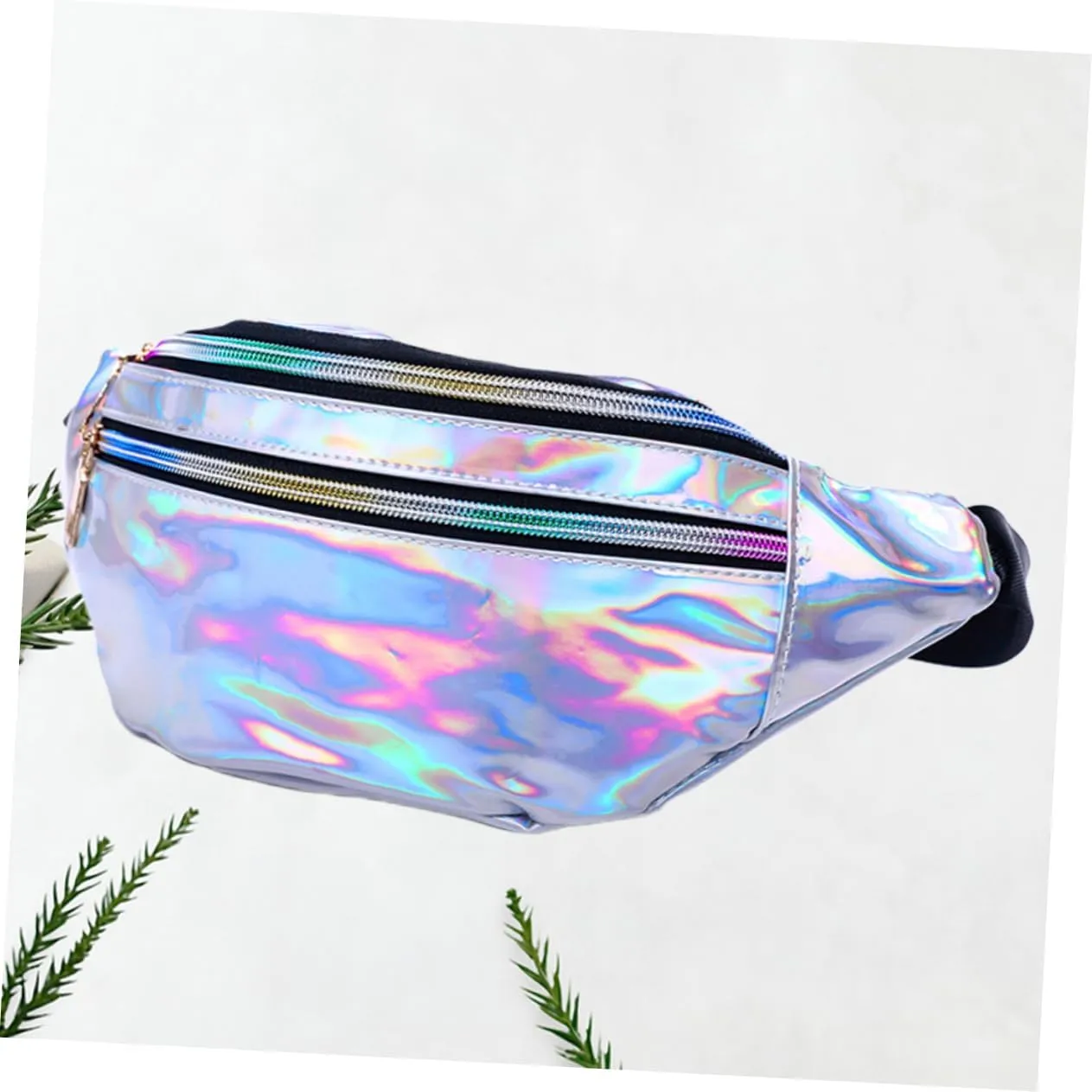 Sequin Waist Pouch Reflective Design Outdoor Bag Phone Wallet Id Compartment for Travel