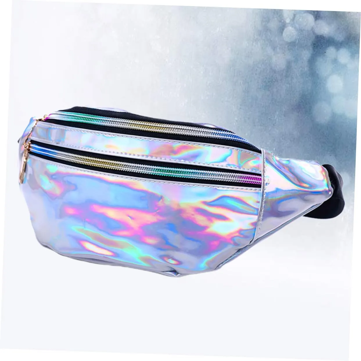 Sequin Waist Pouch Reflective Design Outdoor Bag Phone Wallet Id Compartment for Travel