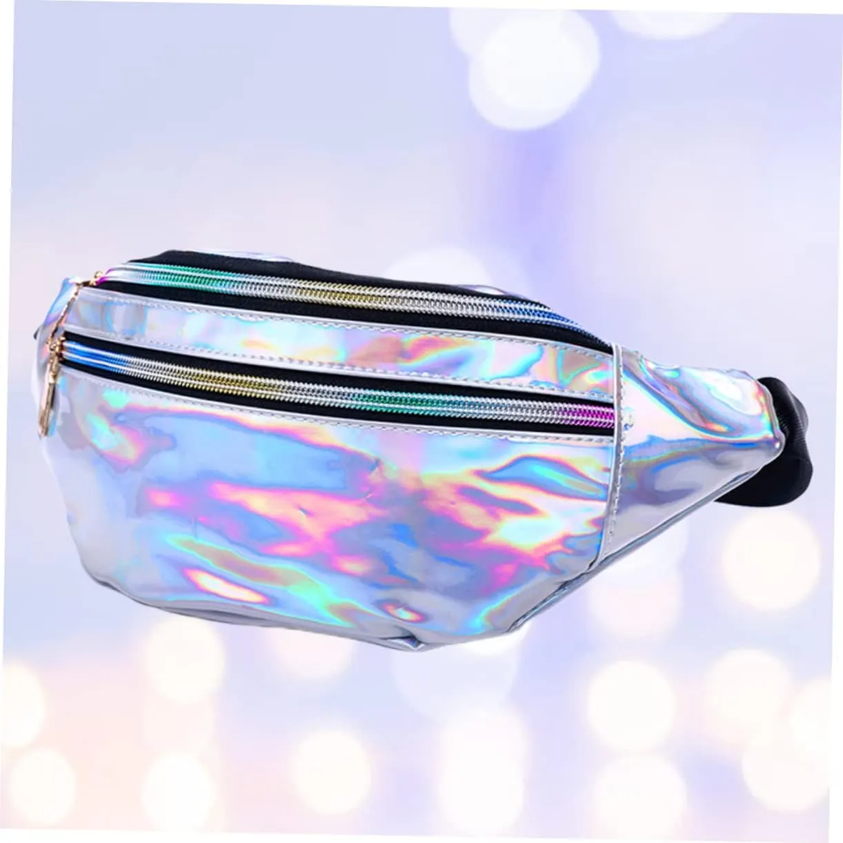 Sequin Waist Pouch Reflective Design Outdoor Bag Phone Wallet Id Compartment for Travel