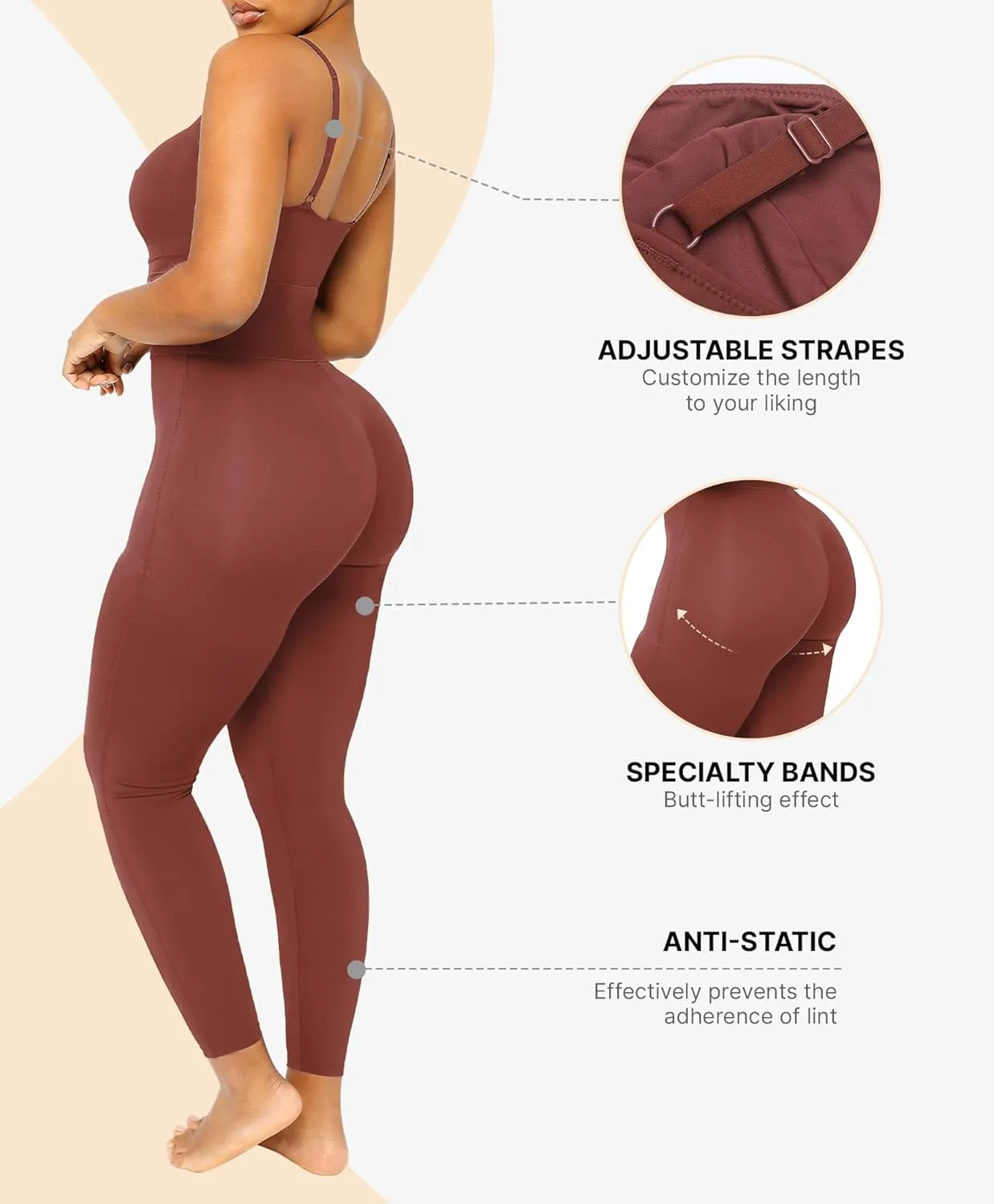 SHAPELLX Jumpsuits for Women Tummy Control One Piece Outfit Yoga Athletic Rompers Sleeveless Bodycon Shapewear