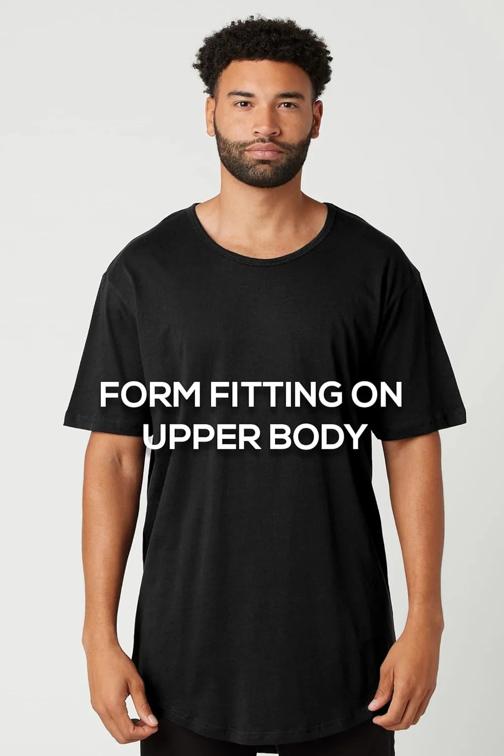 ShirtBANC Hipster Hip Hop Elong Drop Cut Mens Shirt Dance Dropcut Tshirt