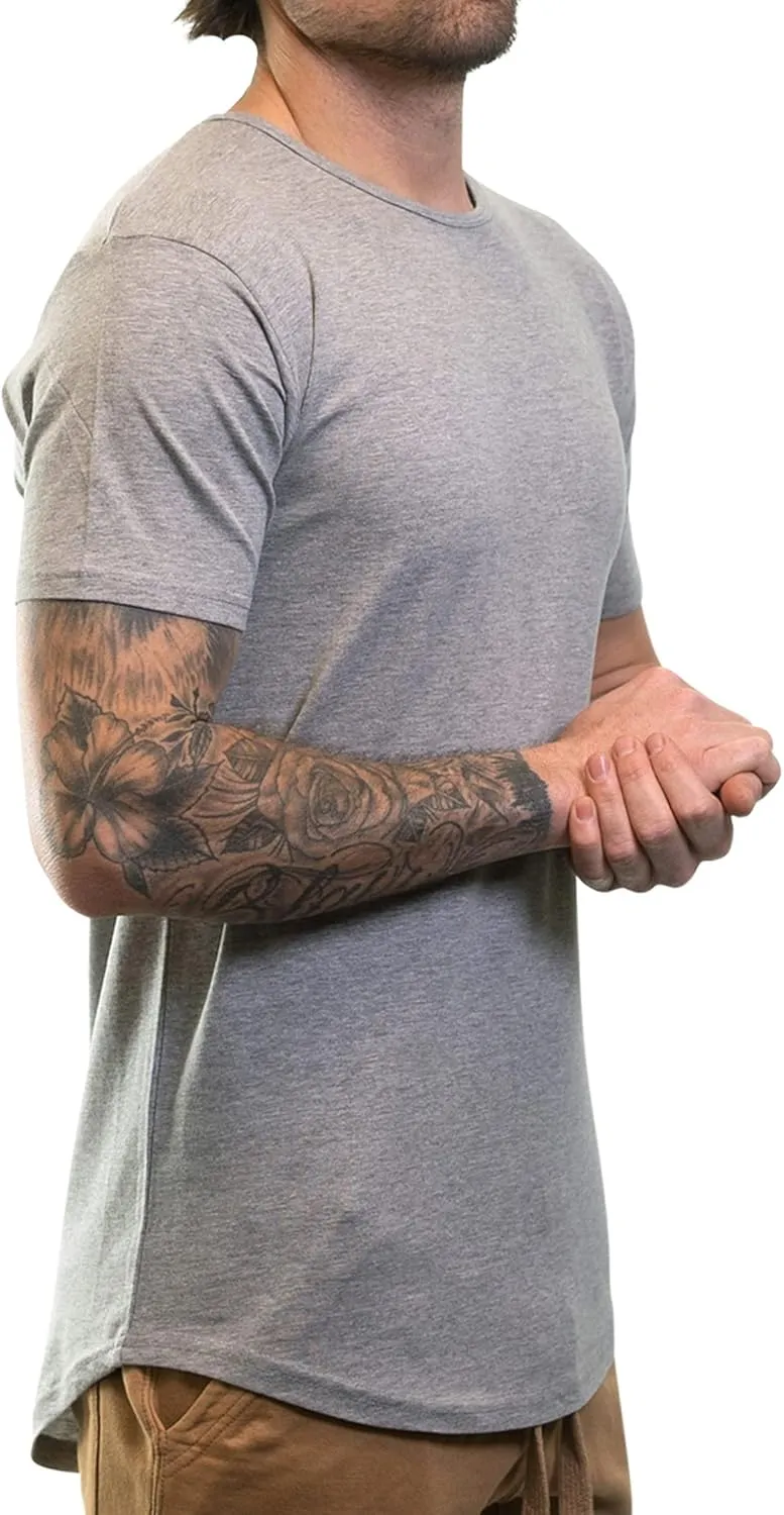 ShirtBANC Hipster Hip Hop Elong Drop Cut Mens Shirt Dance Dropcut Tshirt