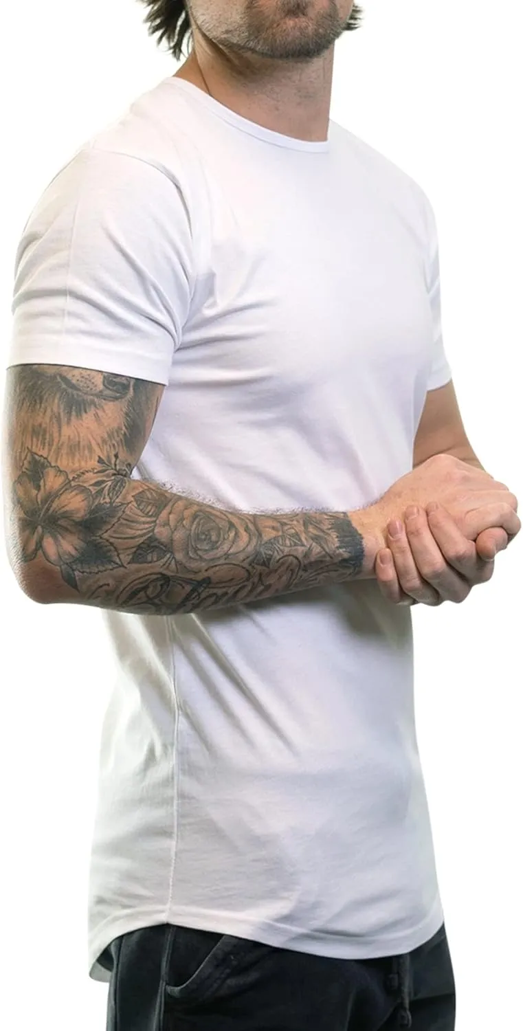 ShirtBANC Hipster Hip Hop Elong Drop Cut Mens Shirt Dance Dropcut Tshirt