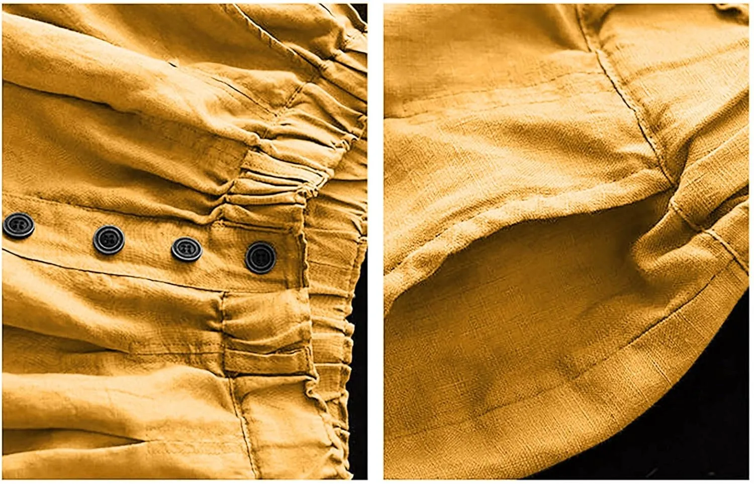 Shorts for Women Trendy 2024 Elastic High Waisted Cotton Linen Wide Leg Shorts Baggy Casual Summer Shorts with Pocket