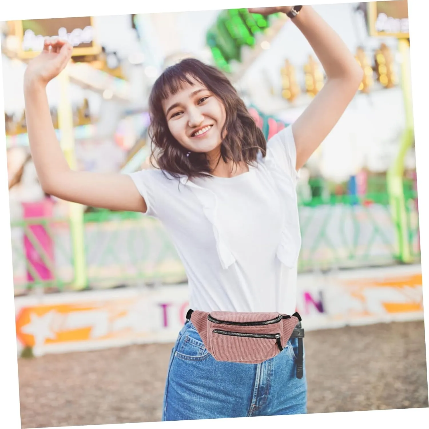 Sling Bag Chest Bag Belt for Women for Phone Wallet Keys Id Sunglasses Tickets Sunscreen Stylish Waist Pouch for Travel Biking Dog Walking Shopping