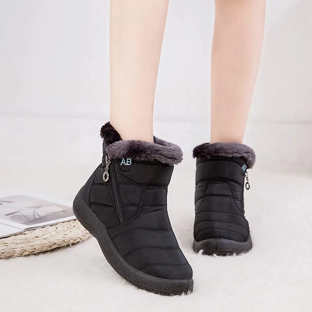 Slip on Snow Boots for Women Waterproof Womens Winter Dress Boots Size 12 Warm Winter Boots Women Size 11 Women's Winter Booties Waterproof Botas De Vestir Para Invierno Mujeres