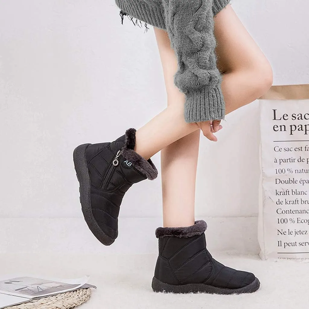 Slip on Snow Boots for Women Waterproof Womens Winter Dress Boots Size 12 Warm Winter Boots Women Size 11 Women's Winter Booties Waterproof Botas De Vestir Para Invierno Mujeres