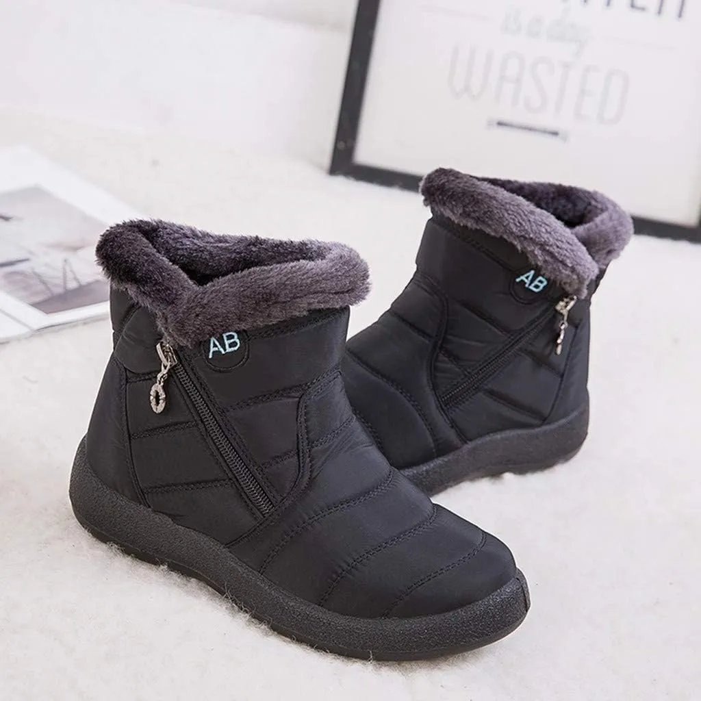 Slip on Snow Boots for Women Waterproof Womens Winter Dress Boots Size 12 Warm Winter Boots Women Size 11 Women's Winter Booties Waterproof Botas De Vestir Para Invierno Mujeres