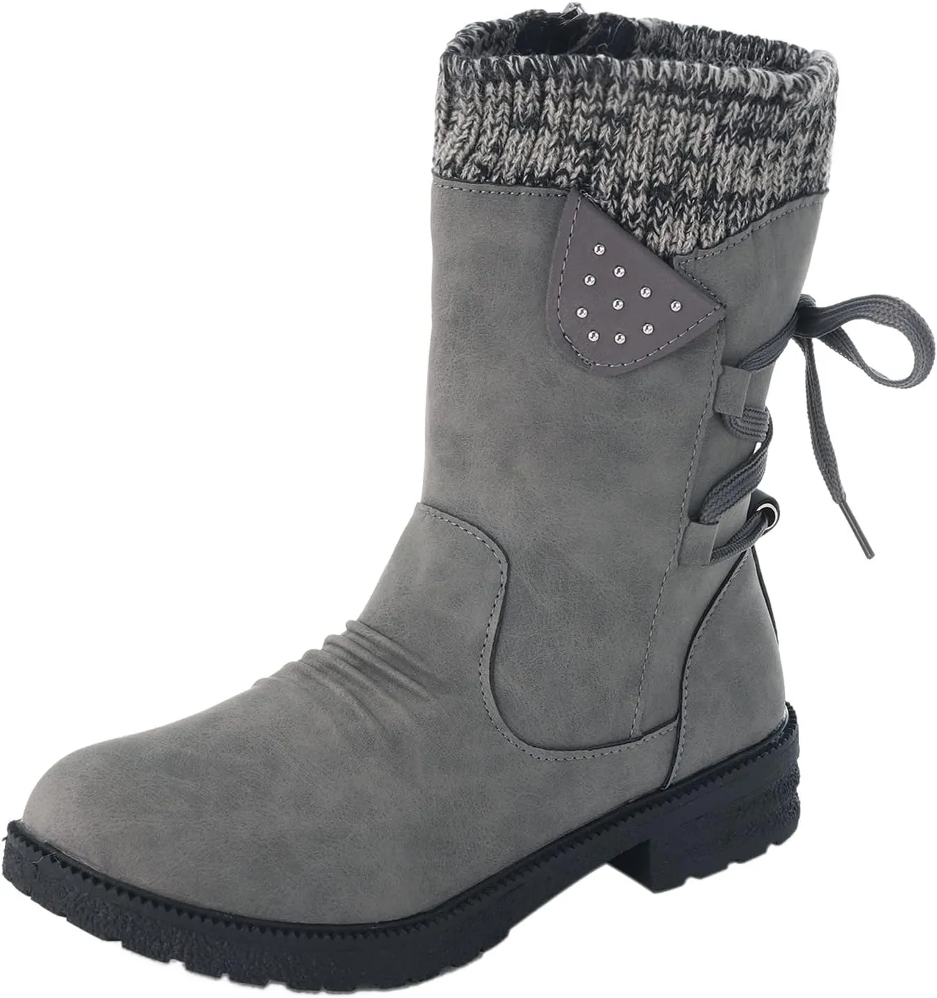 Slip on Winter Boots for Women Tall Womens Tall Waterproof Rubber Boots R Warm for Snow Women's Leather Winter Boots White Snow Boots Waterproof Calf Botas De Invierno Para Mujeres Bajitas