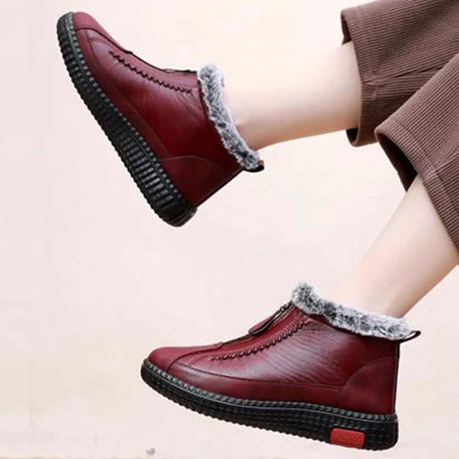 Slip on Winter Boots for Women Wide Width Winter Boots Waterproof Women Wide Winter Boots for Women Waterproof Wide Feet Boots for Snowshoeing Botas De Nieve Invierno De Mujeres CModo & CLido
