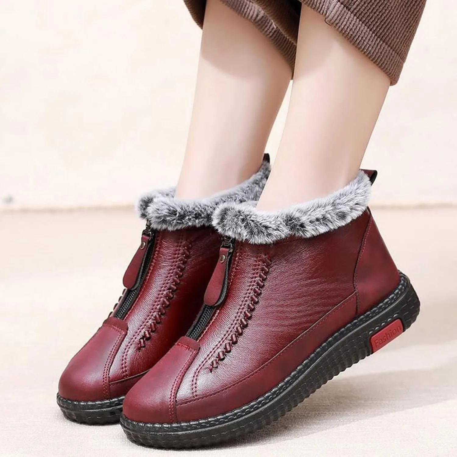Slip on Winter Boots for Women Wide Width Winter Boots Waterproof Women Wide Winter Boots for Women Waterproof Wide Feet Boots for Snowshoeing Botas De Nieve Invierno De Mujeres CModo & CLido