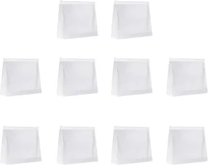 Small Clear Cosmetic Bag with Zipper,(5.9X1.38X5.1inch) Plastic Zipper Bags,Mini Clear Pouch for Toiletries and Gifting(10 Pack)