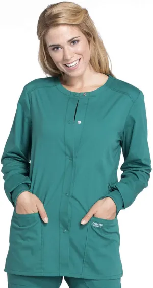 Snap Front Scrub Jackets for Women, Workwear Professionals Soft Stretch WW340