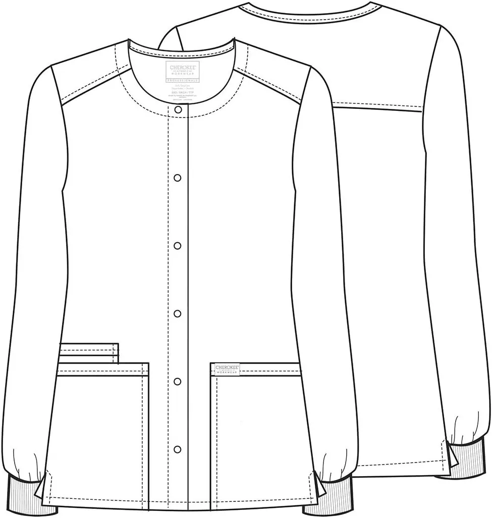Snap Front Scrub Jackets for Women, Workwear Professionals Soft Stretch WW340